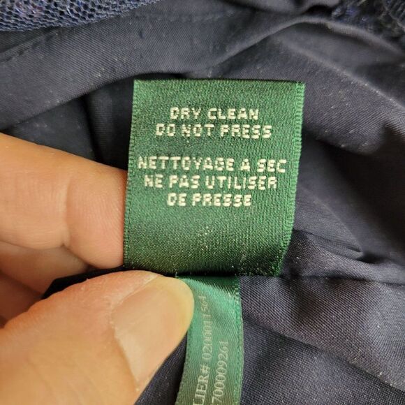 Vintage 80's Lauren Dress Mini Bodycon Formal Net Sequin Overlay Ruched Navy 4 - Picture 13 of 16